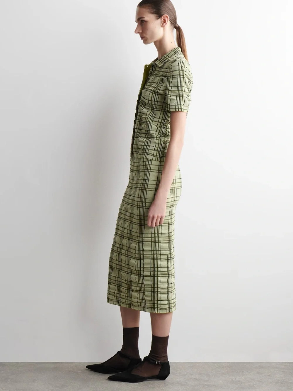 NWOT COS (size small) CHECKED COTTON-JACQUARD SHIRT